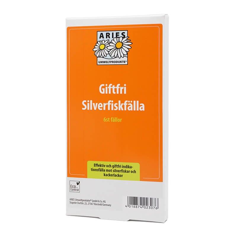 Aries-pakke med seks giftfrie limfeller mot sølvkre